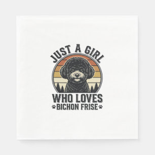 Servilleta De Papel Camiseta de chica Bichon Frise amante de perros vi