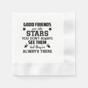 Servilleta De Papel Camiseta de Cita de Amistad Buen Amigo Como Estrel