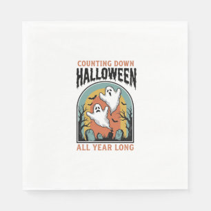 Servilleta De Papel Camiseta de Cuenta Regresiva de Halloween Gráfico 