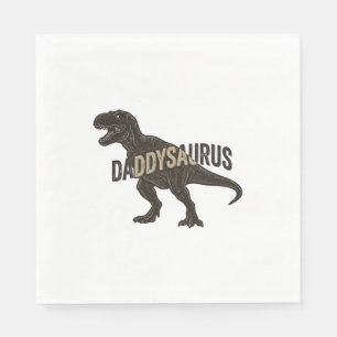 Servilleta De Papel Camiseta de diseño de grabado vintage de dinosauri