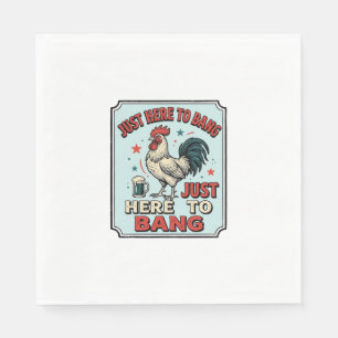 Servilleta De Papel Camiseta de diseño de grabado vintage de gallo div