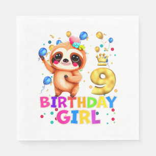 Servilleta De Papel Camiseta de fiesta de cumpleaños de perezoso para 
