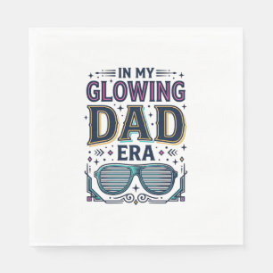 Servilleta De Papel Camiseta de gafas de neón retro de la era del papá