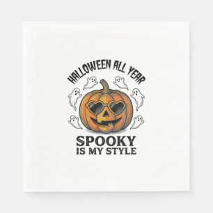 Servilleta De Papel Camiseta de grabado de fantasma de calabaza de Hal