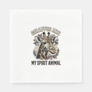 Servilleta De Papel Camiseta de grabado vintage de animal espiritual d