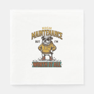 Servilleta De Papel Camiseta de grabado vintage de cita divertida de B