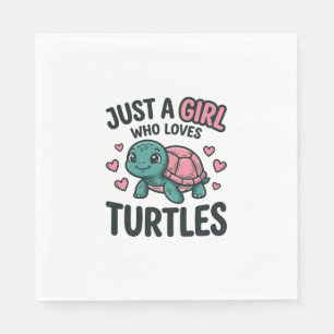 Servilleta De Papel Camiseta de grabado vintage de niña amante de tort