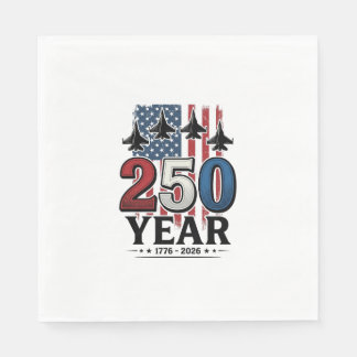 Servilleta De Papel Camiseta de grabado vintage jet patriótica de 250
