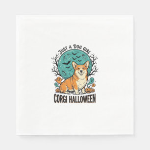 Servilleta De Papel Camiseta de Halloween de Corgi para niñas amantes
