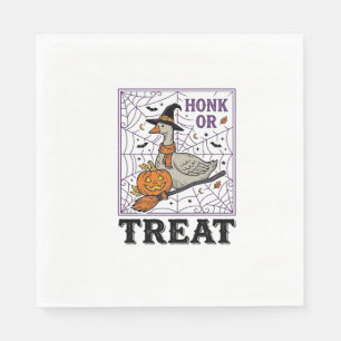 Servilleta De Papel Camiseta de Halloween de ganso bruja Honk Or Treat