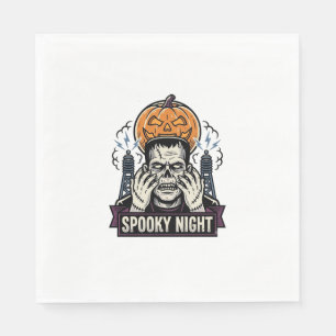 Servilleta De Papel Camiseta de Halloween de monstruo con grabado de l