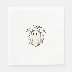 Servilleta De Papel Camiseta de Halloween de vaca fantasma linda Moo q