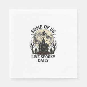 Servilleta De Papel Camiseta de Halloween diario con luna embrujada vi
