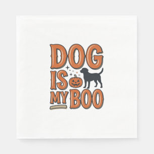 Servilleta De Papel Camiseta de Halloween Vintage Dog Is My Boo Diseño