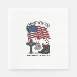 Servilleta De Papel Camiseta de la bandera del amapola de la cruz conm