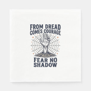 Servilleta De Papel Camiseta de Motivación de Terror con Cita de Coraj
