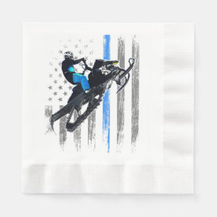 Servilleta De Papel Camiseta de moto de nieve de la bandera americana 