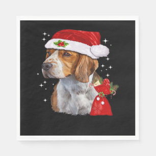Servilleta De Papel Camiseta de Navidad de Perro Beagle Familia de Per