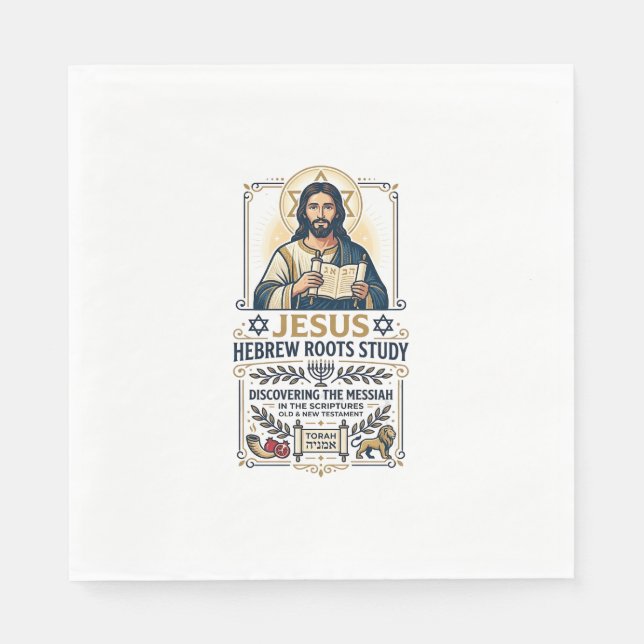 Servilleta De Papel Camiseta de nerd de idiomas de la Biblia de Jesús  (Anverso)