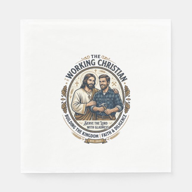 Servilleta De Papel Camiseta de oficios de construcción de Jesús Gráfi (Anverso)