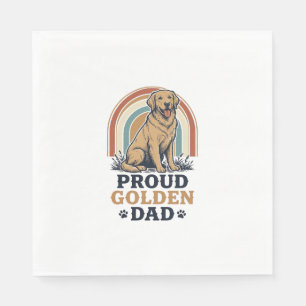Servilleta De Papel Camiseta de Papá Retriever Dorado Regalo del Padre