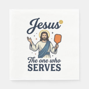 Servilleta De Papel Camiseta de pickleball de Jesús el que sirve