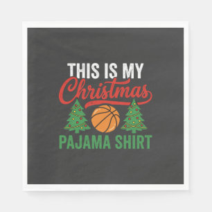 Servilleta De Papel Camiseta de pijama de Navidad de baloncesto