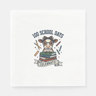 Servilleta De Papel Camiseta de profesor grabado vintage de vaca de 10