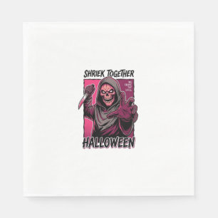 Servilleta De Papel Camiseta de terror vintage con Slasher grabado Hal