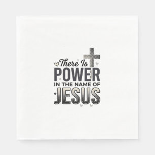 Servilleta De Papel Camiseta de tipografía vintage religiosa Poder de 