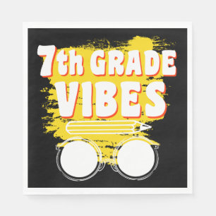 Servilleta De Papel Camiseta de Vibraciones de 7º Grado para Regreso a