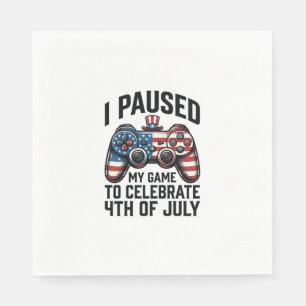 Servilleta De Papel Camiseta de videojuegos patriota del 4 de julio pa