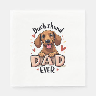 Servilleta De Papel Camiseta del Mejor Papá de Dachshund de Todos los 