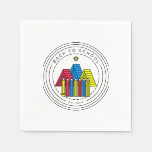 Servilleta De Papel Camiseta del Primer Día de Escuela Lápiz Montaña