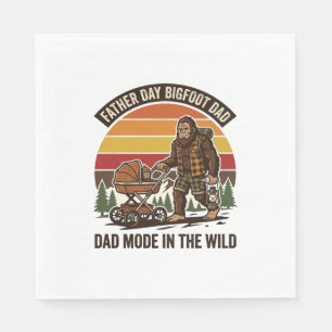 Servilleta De Papel Camiseta Día del Padre Bigfoot Papá Camping Leyend