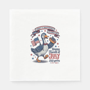 Servilleta De Papel Camiseta Diseño de Ganso del Cuatro de Julio Vinta