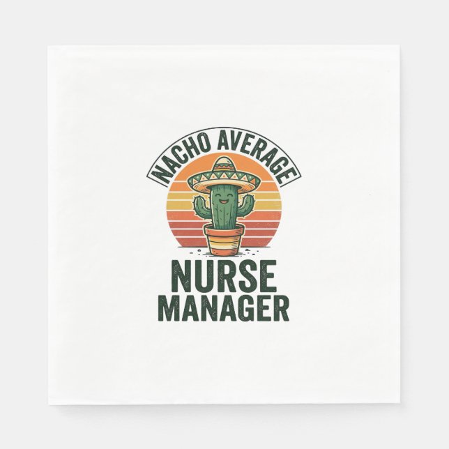 Servilleta De Papel Camiseta divertida de cactus para gerente de enfer (Anverso)