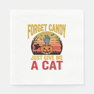 Servilleta De Papel Camiseta divertida de caramelo para amante de gato
