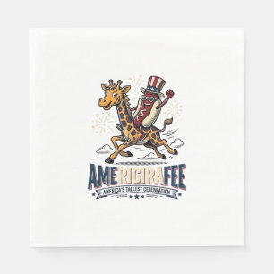 Servilleta De Papel Camiseta divertida de perro caliente patriótico Am
