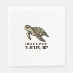 Servilleta De Papel Camiseta divertida de tortuga amante de tortugas v