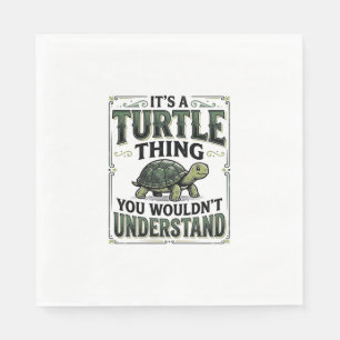 Servilleta De Papel Camiseta divertida de tortuga cosa vintage amante