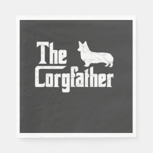 Servilleta De Papel Camiseta divertida del padre Corgi, el padrino Cor