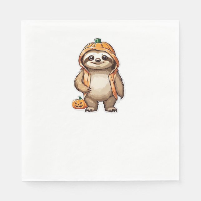 Servilleta De Papel Camiseta esencial de Halloween Slothster (Anverso)