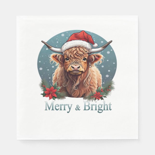 Servilleta De Papel Camiseta esencial de vaca de Highland (Anverso)