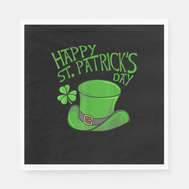 Servilleta De Papel Camiseta Feliz Día de San Patrón (Anverso)
