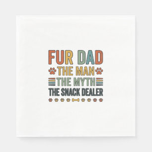 Servilleta De Papel Camiseta Fur Dad The Snack Dealer Vintage Dog Love