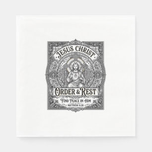 Servilleta De Papel Camiseta Gráfica Cristiana Jesús Declutter Limpia