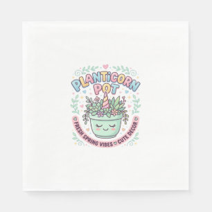 Servilleta De Papel Camiseta gráfica de diseño gráfico de maceta Plant
