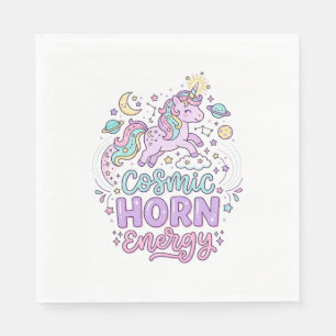 Servilleta De Papel Camiseta gráfica pastel adorable de energía de cue