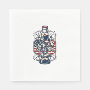Servilleta De Papel Camiseta gráfica retro de soda de cereza patriótic